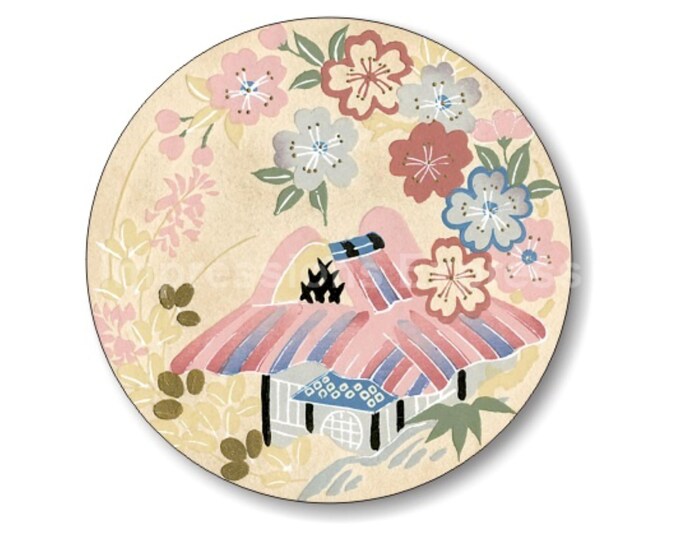 Japanese Art Round Mousepad