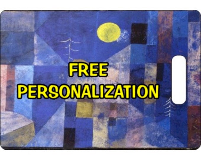 Paul Klee Moonlight Painting Personalized Rectangle Luggage Tote Bag Tag