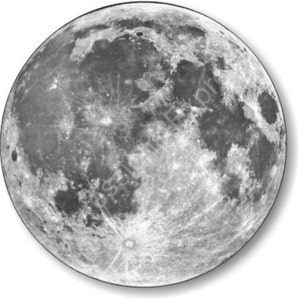 Moon from Space Round Mousepad image 1