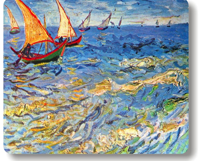 Seascape at Saintes-Maries Van Gogh Painting Mousepad
