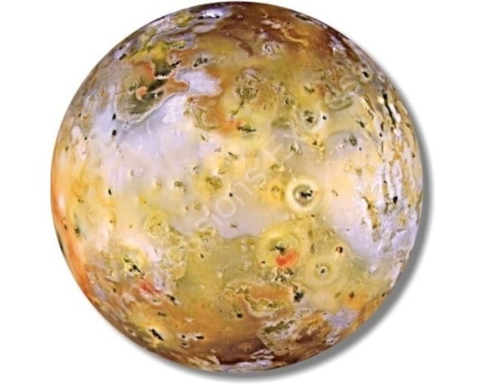 Jupiter Moon Io Space Round Mousepad