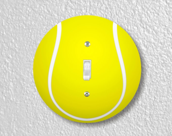 Tennis Ball Precision Laser Cut Toggle and Decora Rocker Round Light Switch Wall Plate Covers