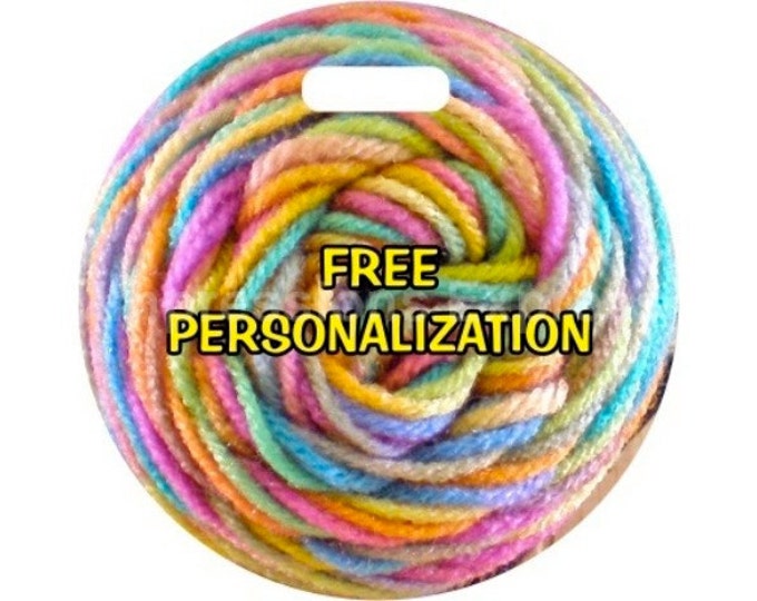 Pastel Knitting Wool Yarn Personalized Luggage Bag Tag