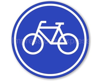 Bicycle Sign Round Mousepad