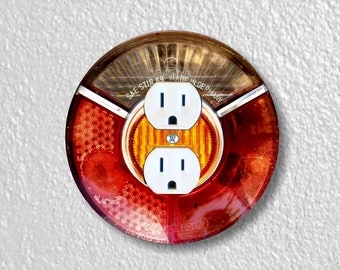 Car Tail Light Precision Laser Cut Duplex and Grounded Outlet Round Wall Plate Covers