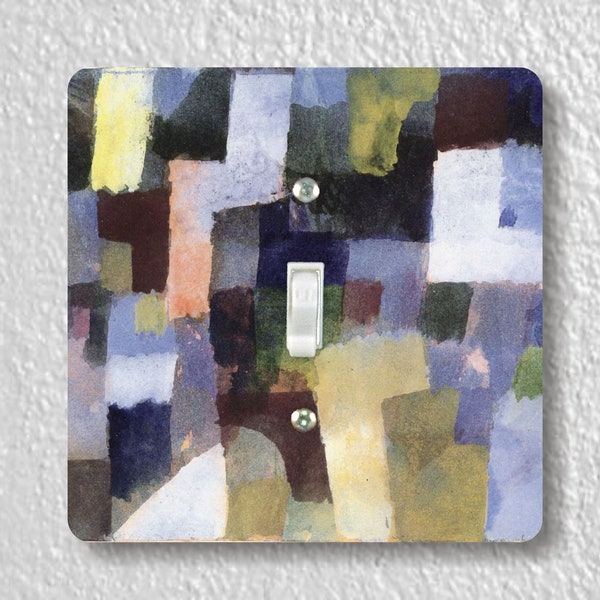 Paul Klee Painting Precision Laser Cut Toggle and Decora Rocker Square Light Switch Wall Plate Covers