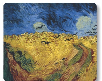 Wheatfield With Crows Van Gogh Painting Mousepad