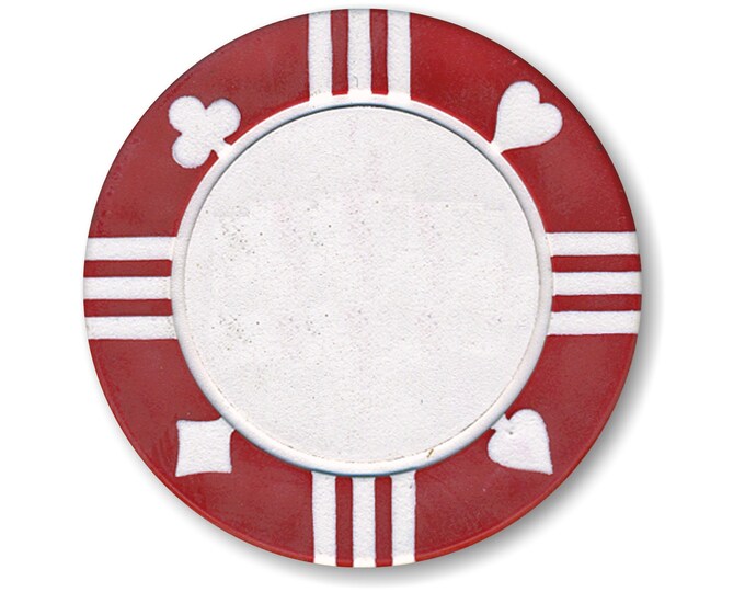 Red Poker Chip Round Mousepad