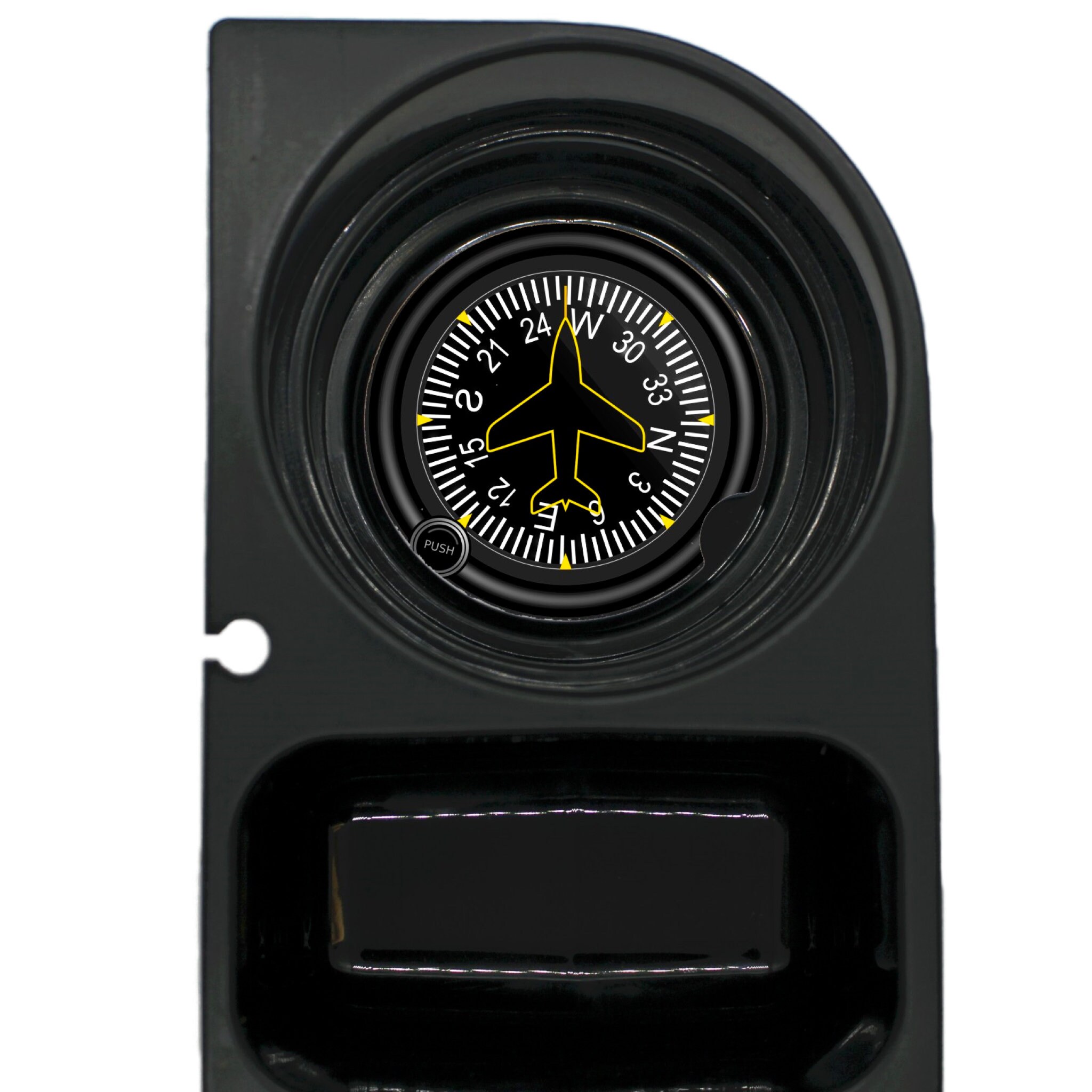 Direction Heading Indicator Aviation Round Sandstone Car Cupholder