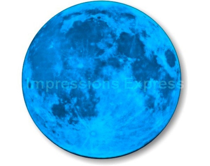 Blue Moon Space Round Mousepad