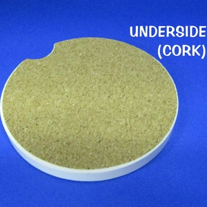 Airspeed Indicator Aviation Round Sandstone Car Cupholder Coaster With Cork Underside image 3