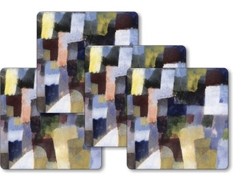 Paul Klee Painting Square Coasters - Set of 4