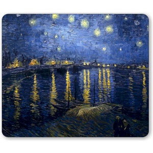 Starry Night Over The Rhone Van Gogh Painting Mousepad