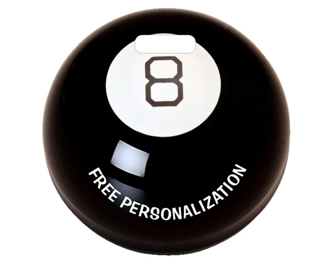 Billiard 8-Ball Round Personalized Luggage Bag Tag