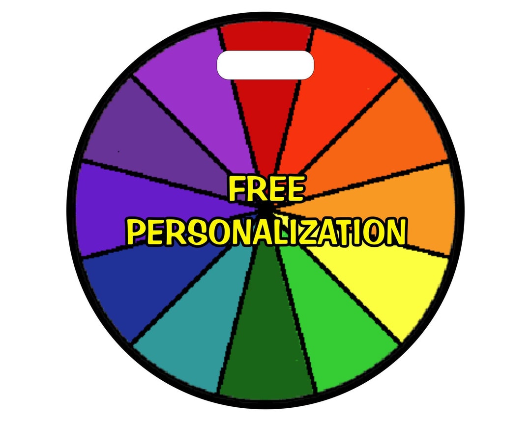 Tag Color Wheel Color Wheel Personalized Luggage Bag Tag - Etsy