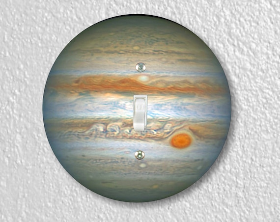 Jupiter Planet Space Precision Laser Cut Toggle and Decora Rocker Round Light Switch Wall Plate Covers