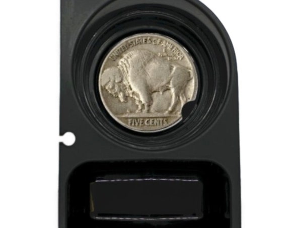 Buffalo Nickel Coin Round Sandstone Car Cupholder Coaster With Cork Underside