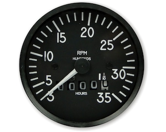 Tachometer Aviation Round Mousepad