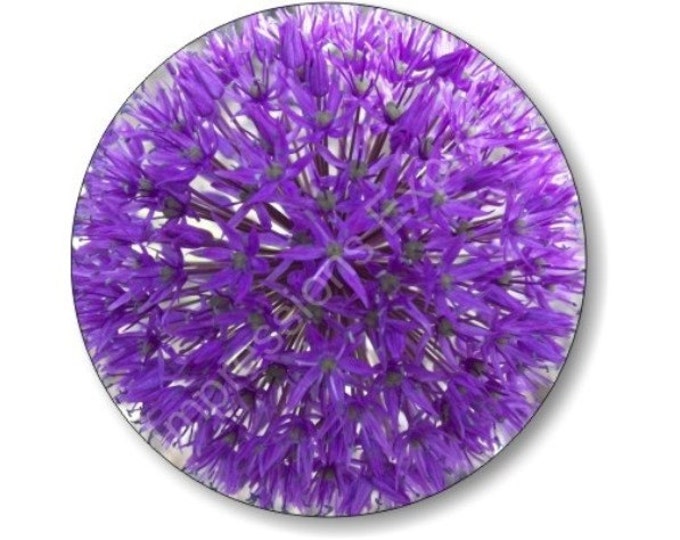 Purple Allium Flower Round Mousepad