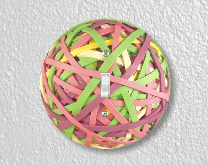 Rubber Band Ball Precision Laser Cut Toggle and Decora Rocker Round Light Switch Wall Plate Covers
