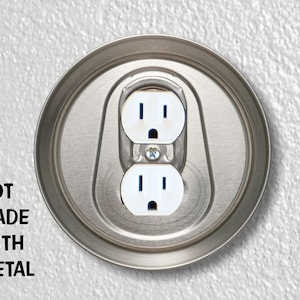 Soda Can Precision Laser Cut Duplex and Grounded Outlet Round Wall Plate Covers