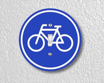 Bicycle Sign Precision Laser Cut Toggle and Decora Rocker Round Light Switch Wall Plate Covers