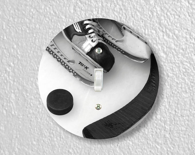 Ice Hockey Skate Puck Stick Precision Laser Cut Toggle and Decora Rocker Round Light Switch Wall Plate Covers