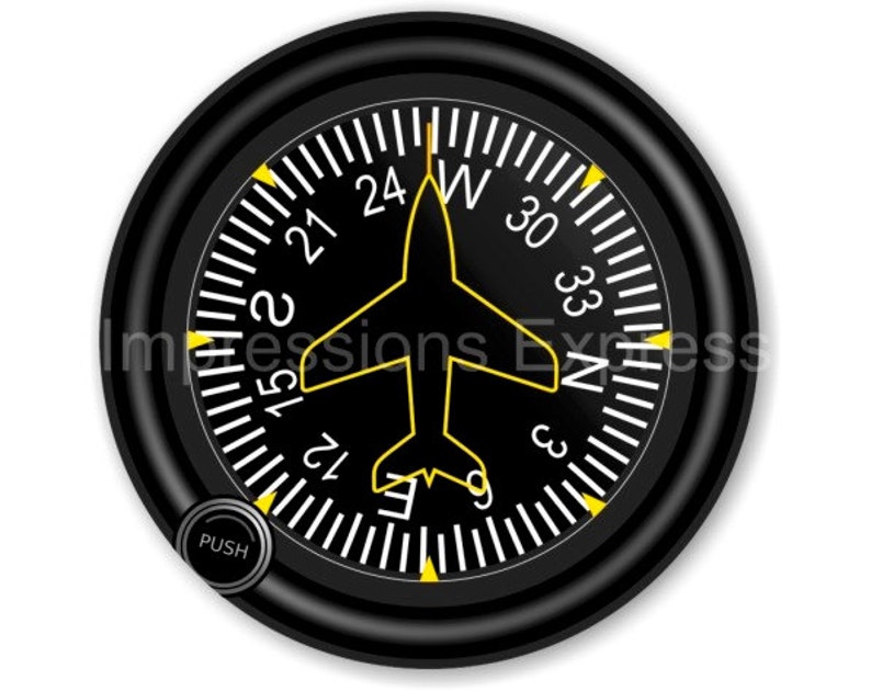 Direction Heading Indicator Aviation Round Mousepad | Etsy