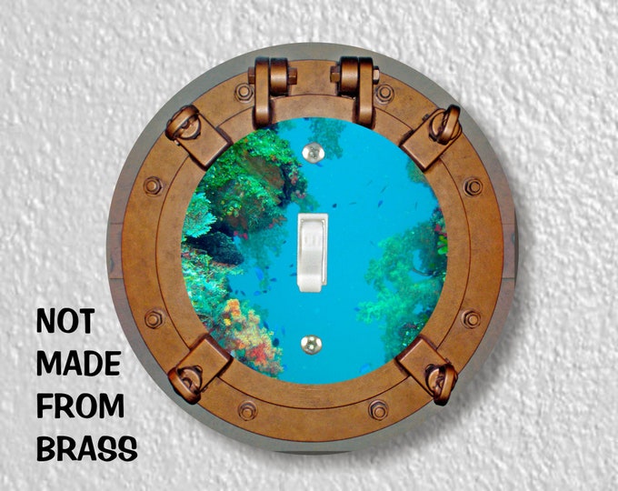 Porthole Nautical Precision Laser Cut Toggle and Decora Rocker Round Light Switch Wall Plate Covers