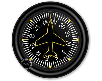 Direction Heading Indicator Aviation Round Mousepad