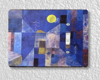 Paul Klee Moonlight Painting Precision Laser Cut Toggle and Decora Rocker Light Switch Wall Plate Covers