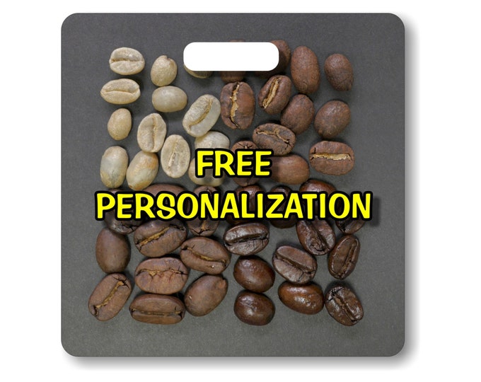 Coffee Beans Personalized Square Luggage Bag Tag