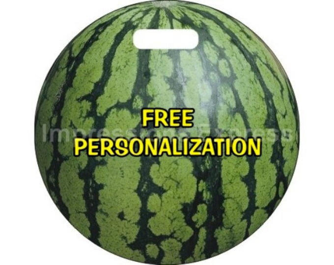 Watermelon Fruit Round Personalized Luggage Bag Tag