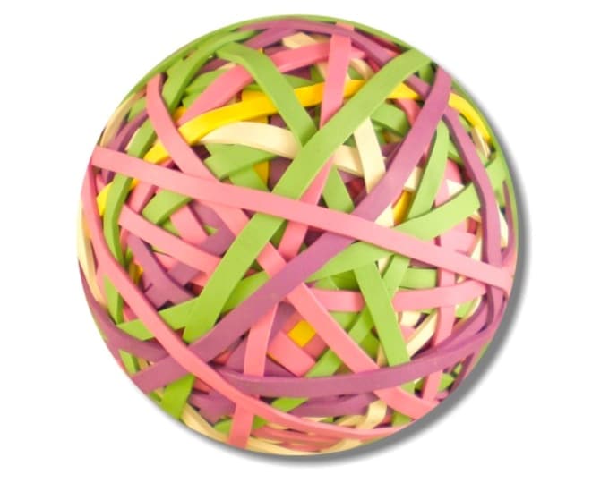 Rubber Band Ball Round Mousepad