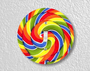 Giant Lollipop Precision Laser Cut Toggle and Decora Rocker Round Light Switch Wall Plate Covers