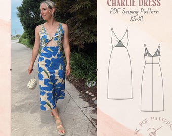Charlie Midi Dress PDF Sewing Pattern