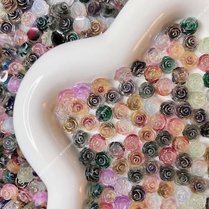 Rose Mixed Resin Nail Charms | 3D DIY Nail Art Decorations | Perfect for Crafting