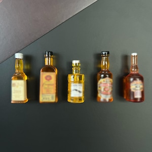 Miniature Liquor Bottle Magnets: Fun Resin Fridge Decor