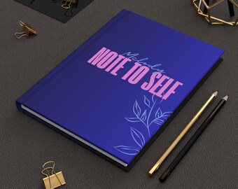 Gepersonaliseerde notitie voor jezelf dagboek, elegante hardcover planner, zelfreflectie notitieboekje, bloemdessin dagboek, cadeau voor schrijvers, journaling