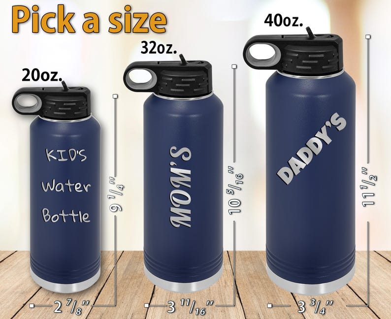 Vaso personalizado grabado, botella de agua de acero inoxidable con aislamiento térmico, vasos con logotipo personalizado. imagen 15