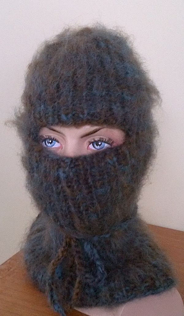 black mohair balaclava