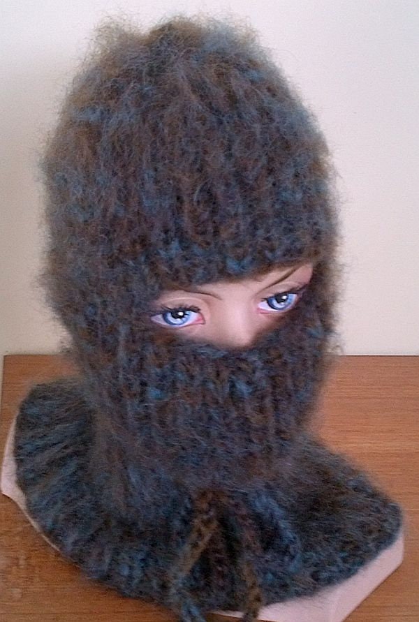 black mohair balaclava