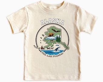 Alaska State T-Shirt for kids - Toddler Sweatshirt: Family Matching Shirts, usa states gifts, Traveler Kids - Newborn to 5-6 Years