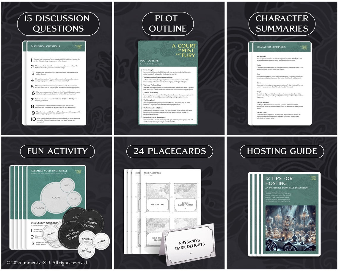 Acomaf Annotation Ultimate ACOMAF Book Club Kit | A Court of Mist and Fury Discussion ...