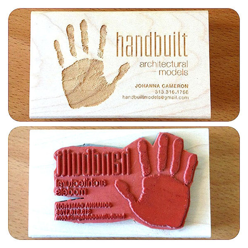Invitations For Logo Party Business Card Packaging Branding 3.5 x 2 in Art Wood Mounted Rubber Stamp Favors YOUR CUSTOM DESIGN