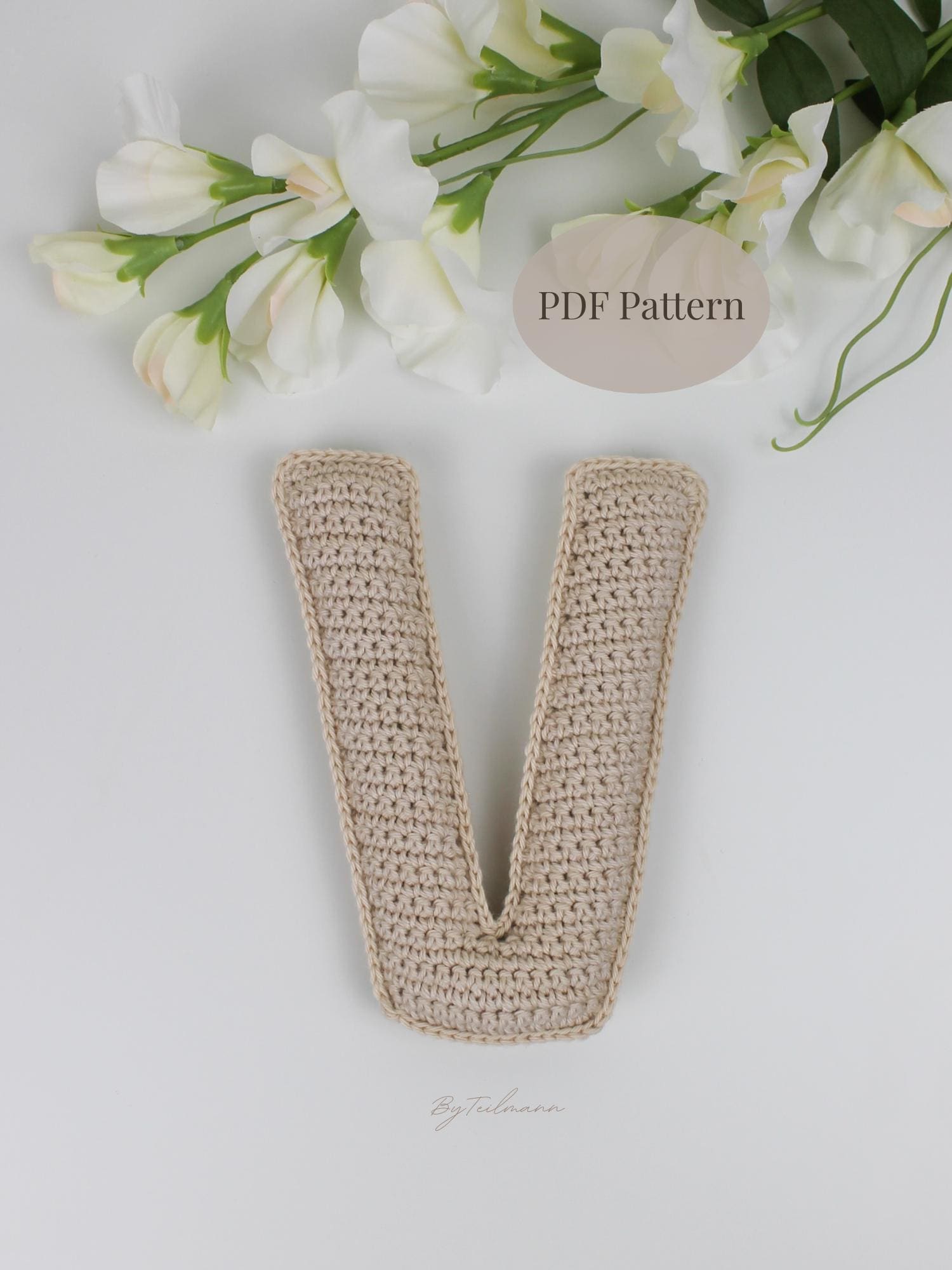 Letter V Patterns Python Crochet Letter V Pattern | Amigurumi Alphabet PDF | Name Garland ...