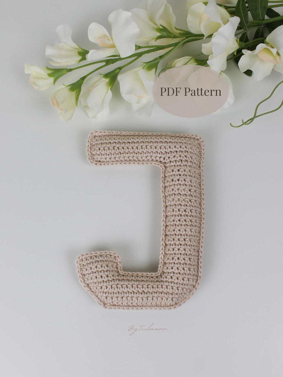 Crochet Letter J Pattern | Amigurumi Alphabet PDF | Name Garland ...