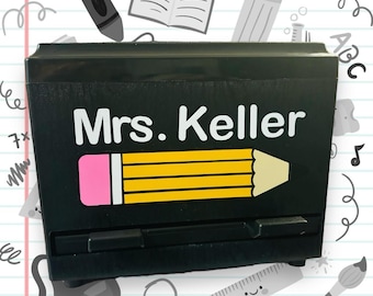 Personalized teacher pencil dispenser large