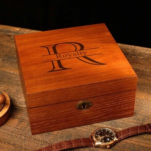 Boîte de montre personnalisée, Boîte d’organisation de montres, Boîte de montre pour les hommes, Stockage de la montre,Cadeau d'anniversaire