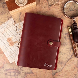 Personalized Leather Journal, Leather Notebook, Journal for Men, Handmade Travel Journals, Valentine's Day Gift